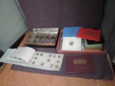 A collection of GB and World Coins including tin of World Coins, GB Year Sets 1970-1978 plus 1983,
