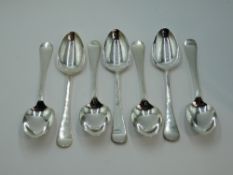 Seven silver dessert spoons of plain form, Sheffield 1911/13/15/17, Cooper Brothers and son Ltd,