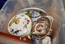 A selection of ceramics including Royal Worcester Evesham
