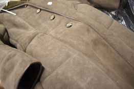 A suade and wool lined ladies jacket and similar fur coat