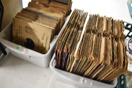 A selection of shellac records and singles
