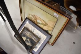 An original watercolour and similar prints