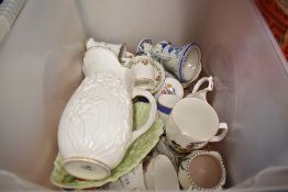 A selection of ceramics including Dutch delft