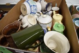 A selection of ceramic milk cream and water jugs