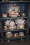 An impressive part dinner and breakfast service by Marlborough in an Imari design