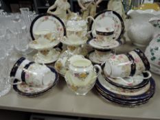 Two part tea services including Salisbury and similar
