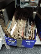 A selection of vinyl singles and shellac records