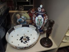 A selection of ceramics including Gold Imari bowl and similar jar