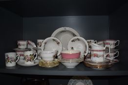 Two floral part teasets, comprising 'Royal Imperial' & 'Queens Richmond'