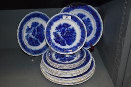 A collection of Bristol Mandarin pattern plates in varying sizes.