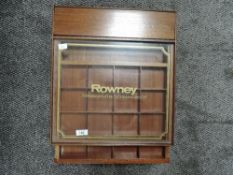 A shop counter advertising case for Rowney art supplies