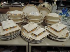 A selection of table and dinner wares in the Ivory design