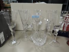 A selection of large designer wine glasses by Paul Costelloe