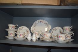A Royal Albert 'Jubilee Rose' tea set, six setting without teapot