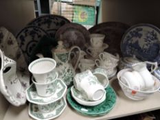 A selection of ceramics including two part tea services Wedgwood Posy and Meakin
