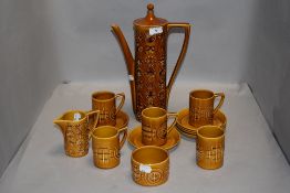 A mid century Portmeirion'Totem' part coffee set.