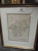 A vintage map print ordnance survey of county Westmorland