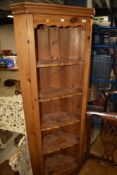 A modern pine corner shelf