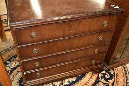 A reproduction Regency chest of three long drawers, labelled Cameo, width approx. 78cm