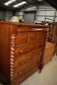 A 19th Century mahogany Scotch style chest of drawers, width approx. 124cm