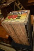 A vintage fruit crate