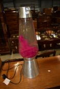A lava lamp