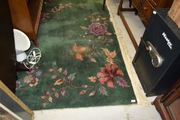 A large room sized carpet square, approx 300 x 386cm, some staining
