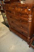 A Victorian mahogany Scotch style chest of drawers, approx. width 128cm