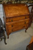 An early to mid 20th Century walnut bureau