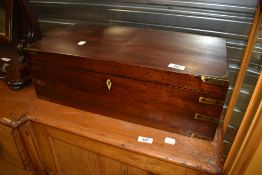 A Victorian mahogany lap desk, width approx. 55cm
