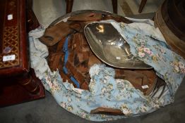 A dismantled barrel etc