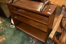 A vintage stained frame bookcase (no doors)