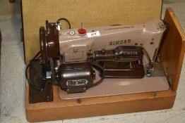 A vintage electric Singer sewing machine