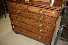 A 19th Century mahogany chest of two over four drawers, width approx. 110cm