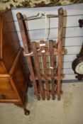 A traditional wooden sled/toboggan (ready for the second winter!)