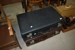 Two vintage suitcases