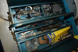 A cantilever tool box and contents