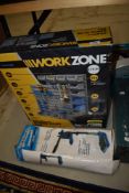 A workzone parts store plus drill stand