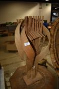 A modern/vintage decorative bentwood artwork, height approx. 60cm