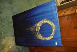 An original painting on canvas, 'The Wormhole', approx. 51 x 77cm