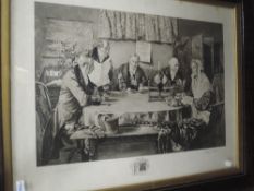 An engraving, after Walter Dendy Sadler, George Inn, signed, 45 x 60cm, plus frame and glazed
