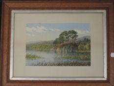A watercolour, W T Longmire, Windermere, signed and dated 1907, 16 x 25cm, plus frame and glazed