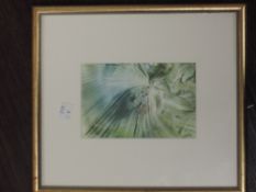 Two wax encaustic pictures, Tiana Marie, Wings, dated 1994 and attributed verso, 15 x 10cm, and Fire