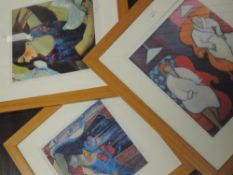 Three Ltd Ed prints, after Jeanette Lassen, portrait studies, 1/1, 1/20, and 20/50, 33 x 27cm, 35