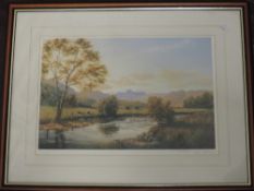 A Ltd Ed print, after Peter McKay, Elterwater, signed and num 237/500, 27 x 39cm, plus frame and