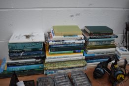 A large collection of 40 fishing related books with the majority being focussed towards fly