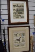 Two 19th century hand coloured engravings of various scenes from the waterloo cup one by s t dadd