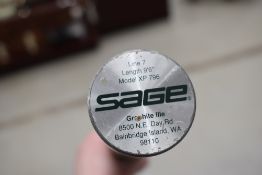 A Sage XP 796 graphite 9ft 6in fly fishing rod with original sleeve and hard case