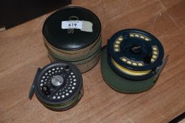 Two Orvis fly reels battenkill multiplier 7/8 and rocky mountain 3/4