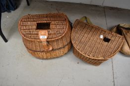 2 wicker fishing creels